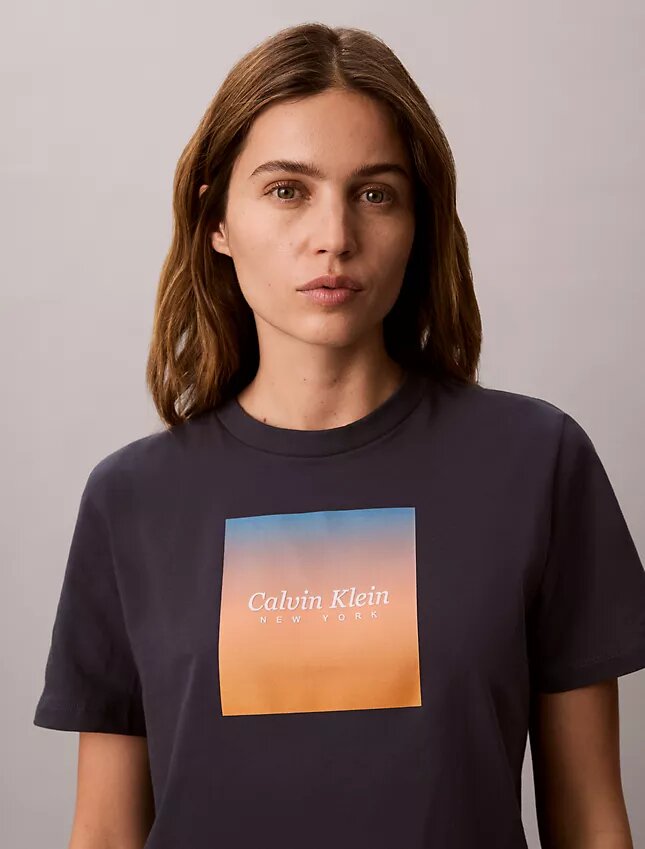T-shirt classique avec motif coucher de soleil T-shirt classique avec motif coucher de soleil