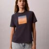 T-shirt classique avec motif coucher de soleil T-shirt classique avec motif coucher de soleil