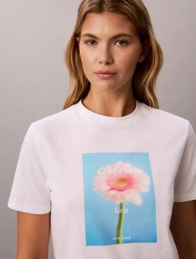 T-shirt classique avec motif marguerite