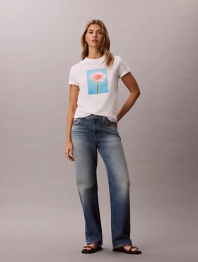 T-shirt classique avec motif marguerite