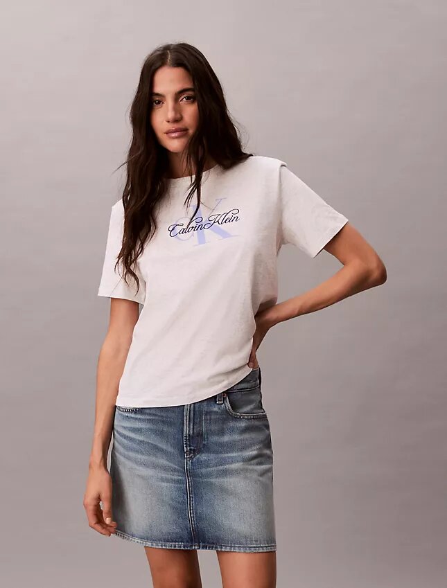 T-shirt classique avec motif Script Monologo T-shirt classique avec motif Script Monologo