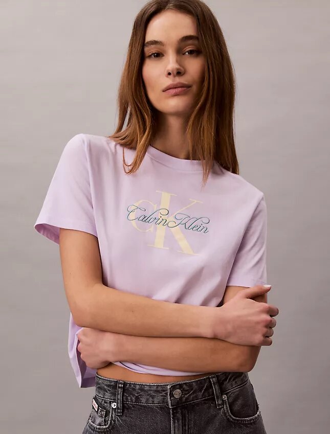 T-shirt classique avec motif Script Monologo T-shirt classique avec motif Script Monologo