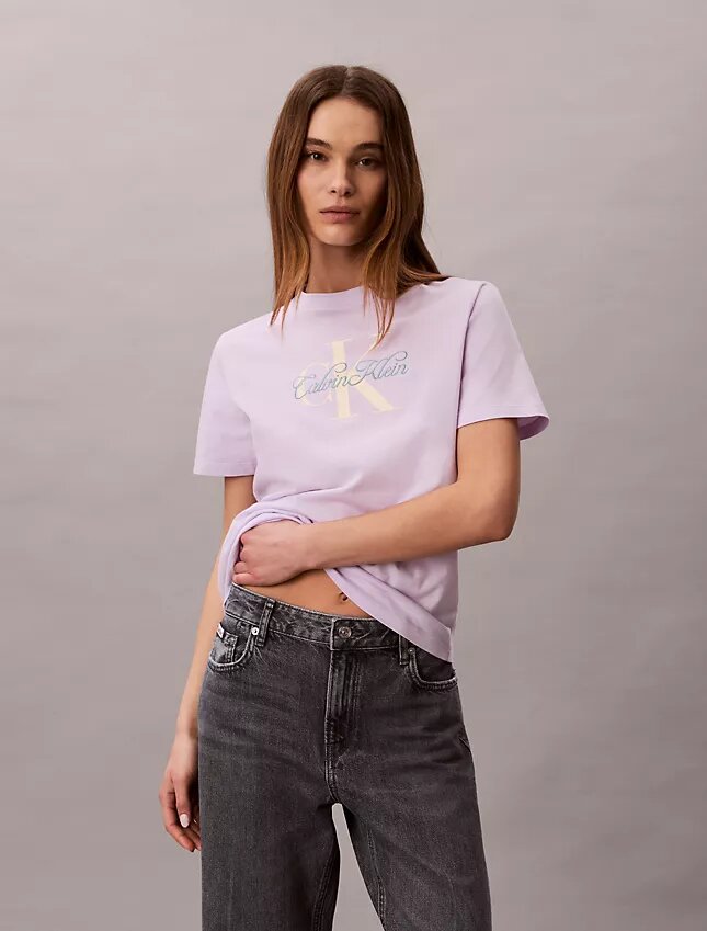 T-shirt classique avec motif Script Monologo T-shirt classique avec motif Script Monologo