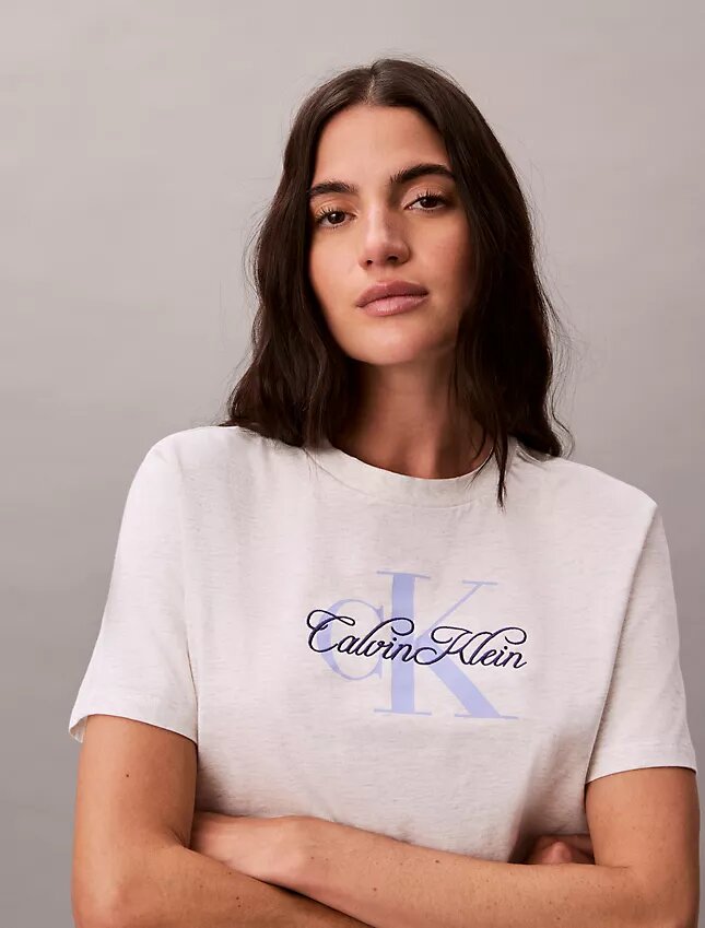 T-shirt classique avec motif Script Monologo T-shirt classique avec motif Script Monologo