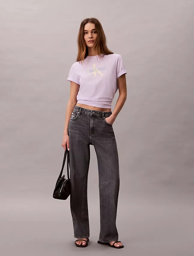 T-shirt classique avec motif Script Monologo T-shirt classique avec motif Script Monologo