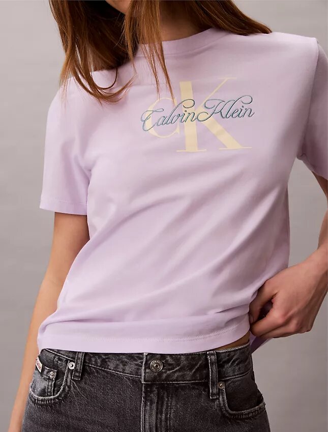 T-shirt classique avec motif Script Monologo T-shirt classique avec motif Script Monologo