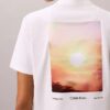 T-shirt classique en jersey rafraîchissant avec motif soleil T-shirt classique en jersey rafraîchissant avec motif soleil