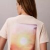 T-shirt classique en jersey rafraîchissant avec motif soleil T-shirt classique en jersey rafraîchissant avec motif soleil