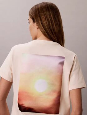 T-shirt classique en jersey rafraîchissant avec motif soleil