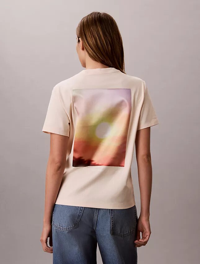 T-shirt classique en jersey rafraîchissant avec motif soleil T-shirt classique en jersey rafraîchissant avec motif soleil