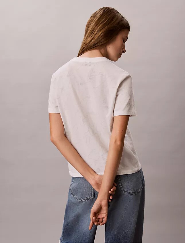 T-shirt classique à imprimé floral T-shirt classique à imprimé floral