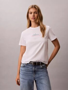 T-shirt classique à logo superposé