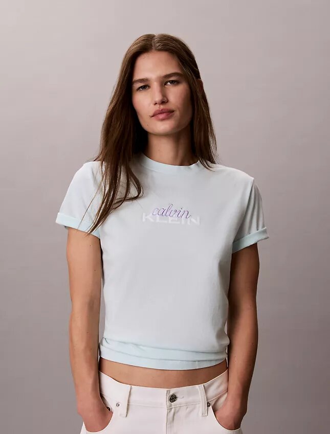 T-shirt classique à logo superposé T-shirt classique à logo superposé