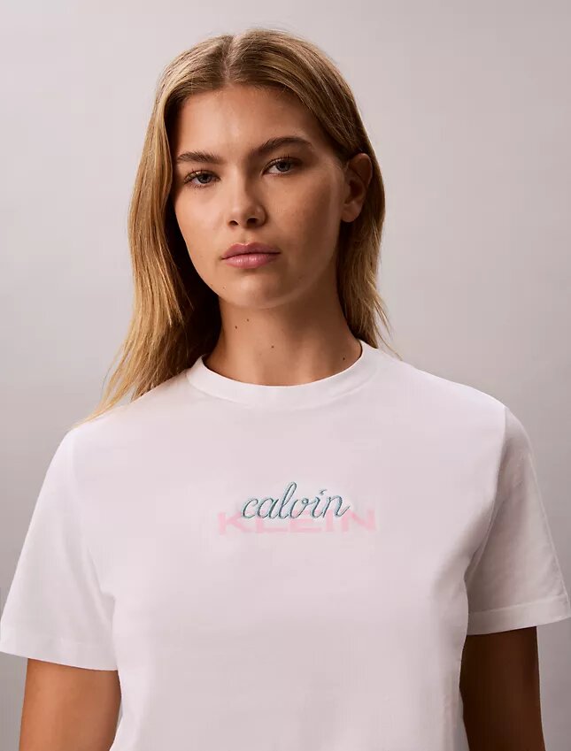 T-shirt classique à logo superposé T-shirt classique à logo superposé