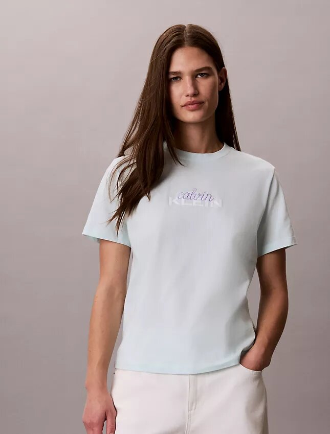 T-shirt classique à logo superposé T-shirt classique à logo superposé