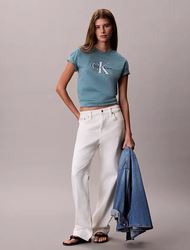 T-shirt classique Monologo bicolore T-shirt classique Monologo bicolore
