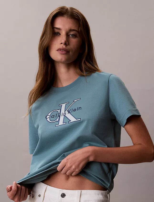 T-shirt classique Monologo bicolore T-shirt classique Monologo bicolore