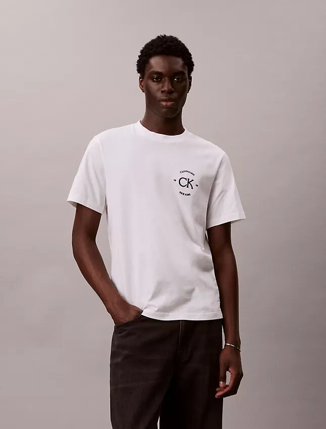 T-shirt classique à motif circulaire T-shirt classique à motif circulaire