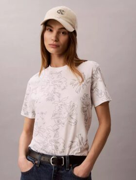 T-shirt classique à motif floral