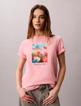 T-shirt classique à motif floral