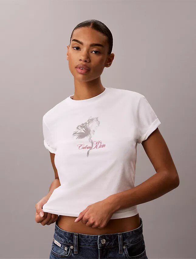 T-shirt classique à motif floral T-shirt classique à motif floral