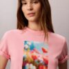 T-shirt classique à motif floral T-shirt classique à motif floral