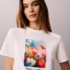 T-shirt classique à motif floral T-shirt classique à motif floral