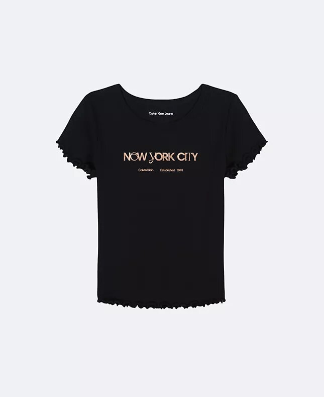 T-shirt classique pour filles avec logo New York City T-shirt classique pour filles avec logo New York City