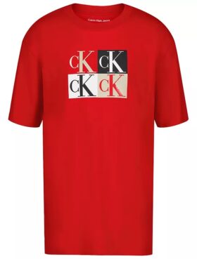 T-shirt classique pour garçons à motif Monogram color block