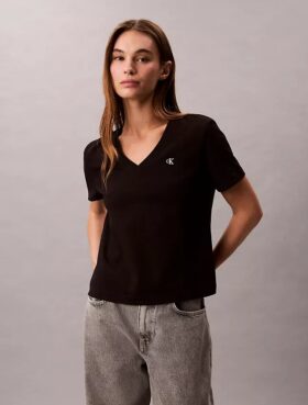 T-shirt à col en V Monogram
