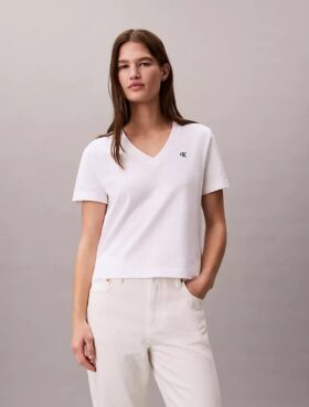 T-shirt à col en V Monogram