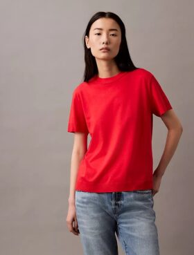 T-shirt à col montant en maille fine