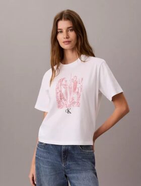 T-shirt à col rond avec imprimé urbain