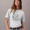 T-shirt à col rond avec imprimé urbain T-shirt à col rond avec imprimé urbain