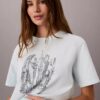 T-shirt à col rond avec imprimé urbain T-shirt à col rond avec imprimé urbain