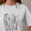 T-shirt à col rond avec imprimé urbain T-shirt à col rond avec imprimé urbain