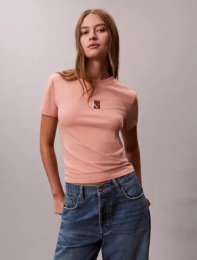 T-shirt à col rond avec logo Monogram