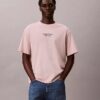T-shirt à col rond classique avec logo délavé T-shirt à col rond classique avec logo délavé