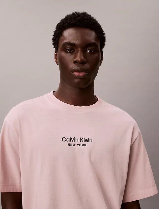 T-shirt à col rond classique avec logo délavé T-shirt à col rond classique avec logo délavé