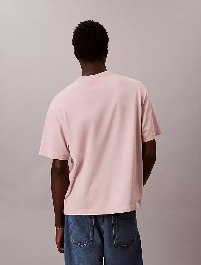 T-shirt à col rond classique avec logo délavé T-shirt à col rond classique avec logo délavé