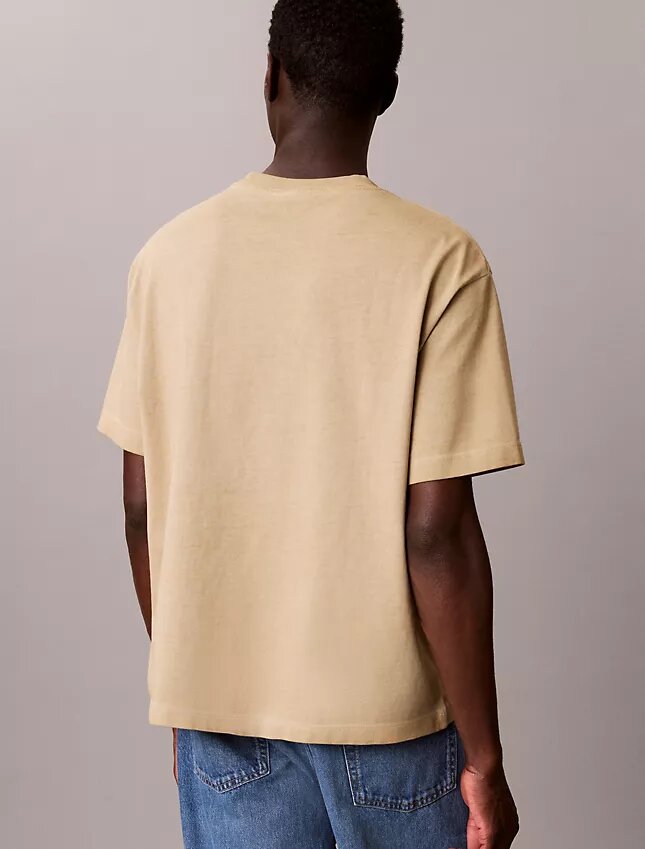 T-shirt à col rond classique avec logo délavé T-shirt à col rond classique avec logo délavé