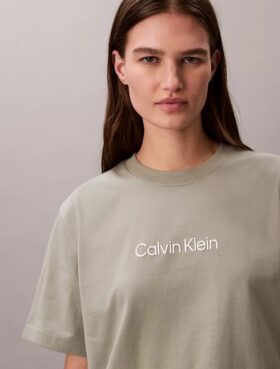T-shirt à col rond et coupe carrée avec logo standard