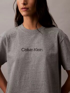 T-shirt à col rond et coupe carrée avec logo standard