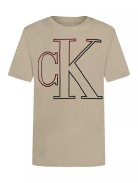 T-shirt à col rond oversize avec monogramme pour garçons