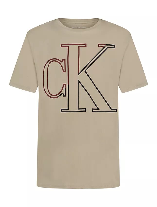 T-shirt à col rond oversize avec monogramme pour garçons T-shirt à col rond oversize avec monogramme pour garçons