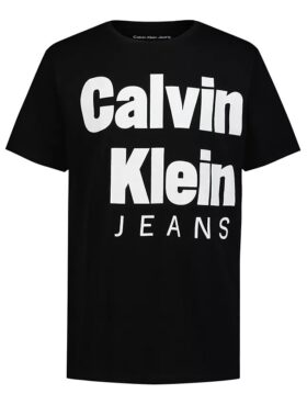 T-shirt à col rond pour garçons avec logo Ckj en relief