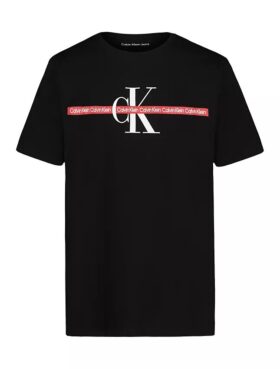 T-shirt à col rond à rayures Monologo pour garçons