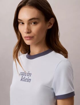 T-shirt court à col rond avec logo