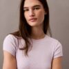 T-shirt court en Cotton Stretch côtelé T-shirt court en Cotton Stretch côtelé