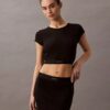 T-shirt court en Cotton Stretch côtelé T-shirt court en Cotton Stretch côtelé